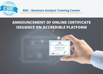 Announcement of online certificate issuance on accredible platform