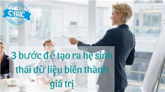 3 bước để tạo ra hệ sinh thái dữ liệu biến thành giá trị