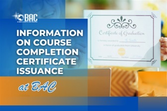 Information on Issuing Final Course Certificates at BAC