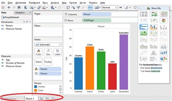 Khái niệm Workbooks và Sheets trong Tableau