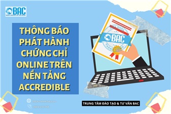 Thông báo phát hành chứng chỉ Online trên nền tảng accredible